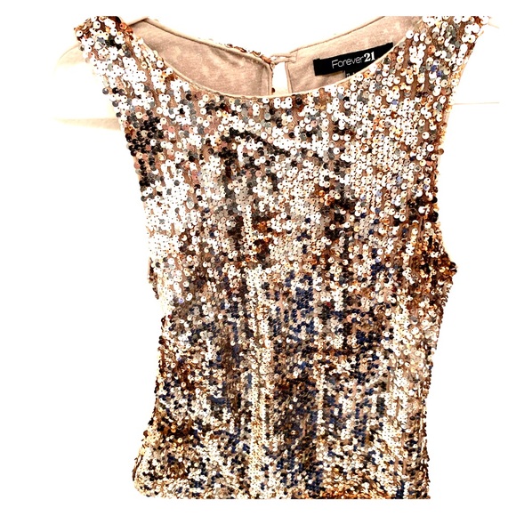 gold sequin tank top forever 21